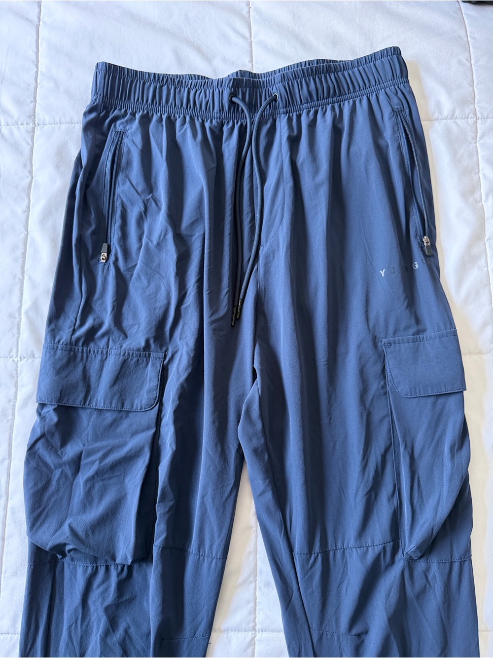 YoungLA Navy Lightweight Cargo Joggers